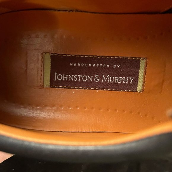 Johnston & Murphy Men's Size 12M Black Split Toe Leather Oxfords 202-2188 - Picture 8 of 9